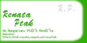 renata ptak business card